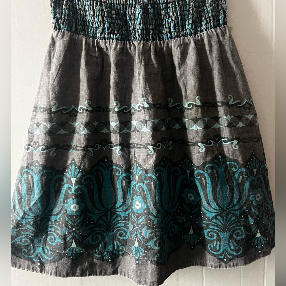 Free People Gray and Teal A-Line Skirt - Picture 6 of 16